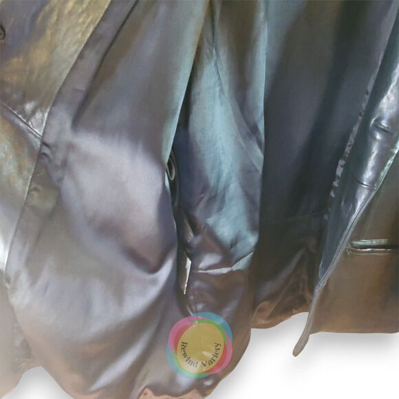 Vintage 80s 90s Guess Leather Blazer Jacket Mens XL Hip Hop Grunge Streetwear - Picture 11 of 16